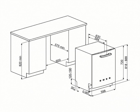 Посудомоечная машина SMEG ST2FABRD2 купить с доставкой по Москве и Московской области в интернет-магазине ТехноВегас