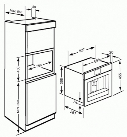 Встраиваемая кофемашина SMEG cmsc45b купить с доставкой по Москве и Московской области в интернет-магазине ТехноВегас