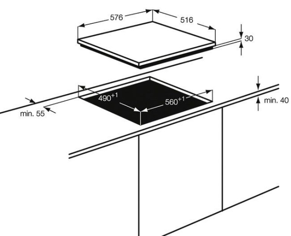 Поверхность AEG hg 694340 xb