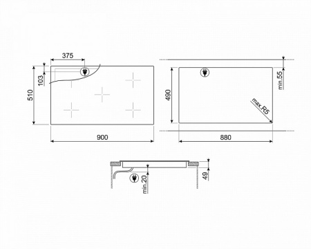 Варочная поверхность SMEG SI2M7953DW купить с доставкой по Москве и Московской области в интернет-магазине ТехноВегас