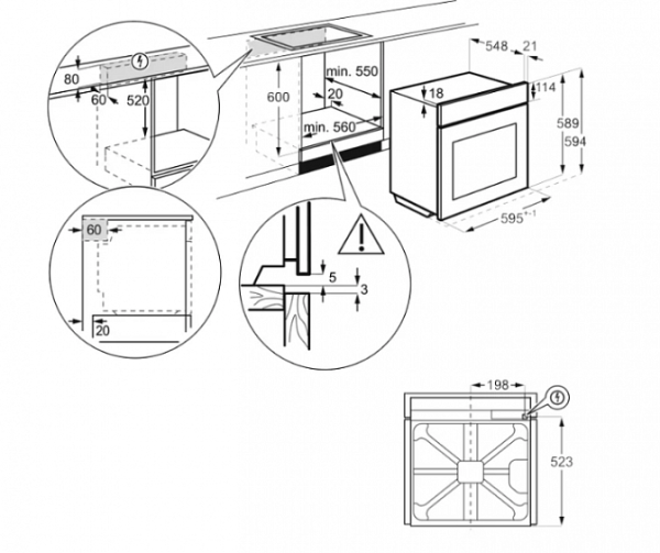 Духовой шкаф Electrolux EOA 5454 TOX нержавеющая сталь купить с доставкой по Москве и Московской области в интернет-магазине ТехноВегас
