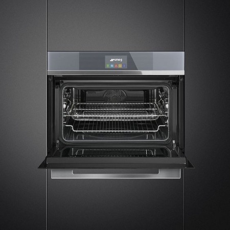 Духовой шкаф электрический компактный SMEG SF4104MCS купить с доставкой по Москве и Московской области в интернет-магазине ТехноВегас