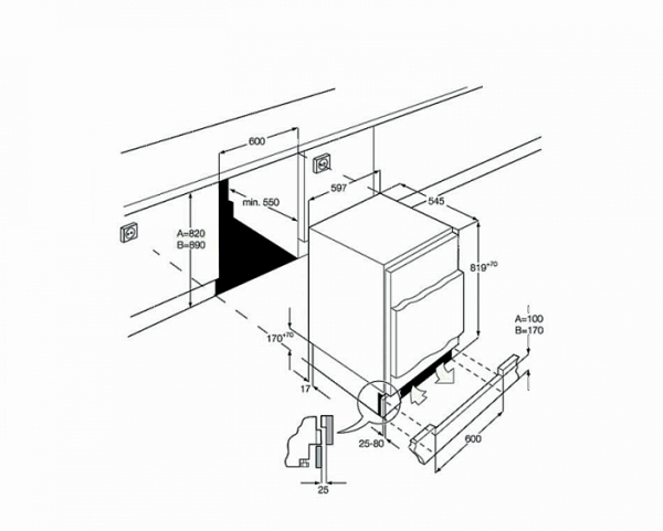Встраиваеваемая морозильная камера SMEG UD7108FSEP