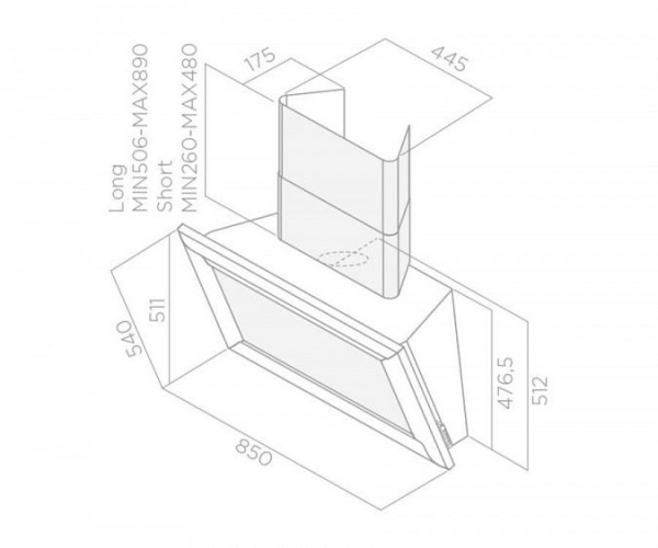Вытяжка  ELICA amelie matwh/f/85 купить с доставкой по Москве и Московской области в интернет-магазине ТехноВегас