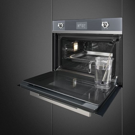 Духовой шкаф электрический компактный SMEG SF4102VCS купить с доставкой по Москве и Московской области в интернет-магазине ТехноВегас